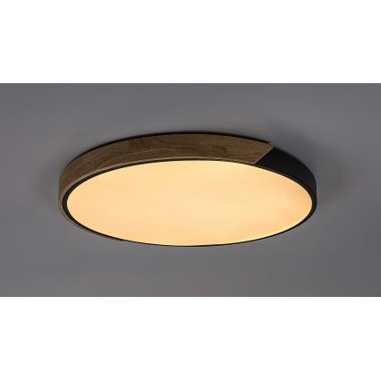 Rabalux - LED griestu gaismeklis LED/42W/230V 3000/4000/6500K melns/ozols Ø 41 cm