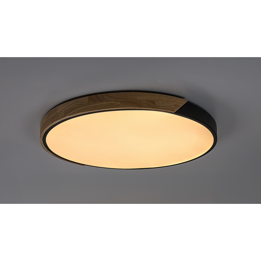 Rabalux - LED griestu gaismeklis LED/42W/230V 3000/4000/6500K melns/ozols Ø 41 cm