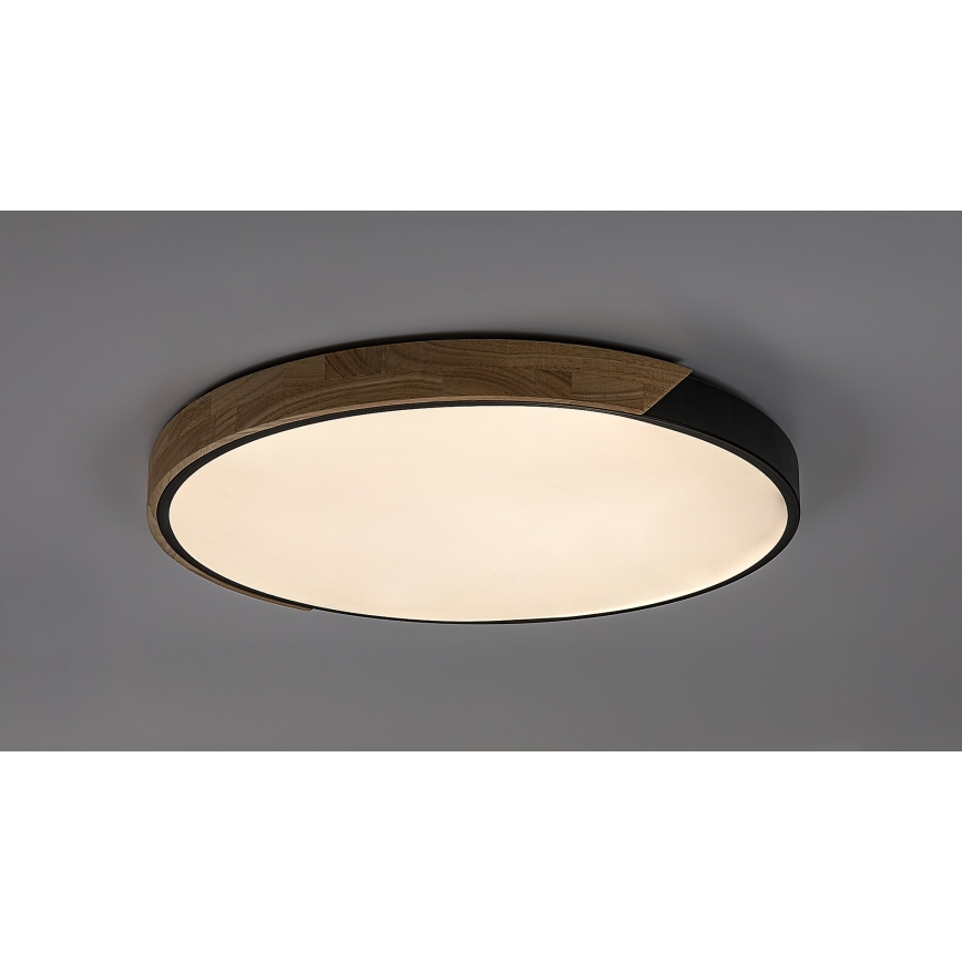 Rabalux - LED griestu gaismeklis LED/42W/230V 3000/4000/6500K melns/ozols Ø 41 cm