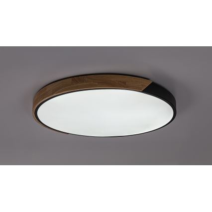 Rabalux - LED griestu gaismeklis LED/42W/230V 3000/4000/6500K melns/ozols Ø 41 cm