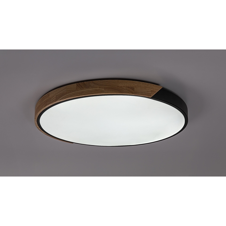 Rabalux - LED griestu gaismeklis LED/42W/230V 3000/4000/6500K melns/ozols Ø 41 cm