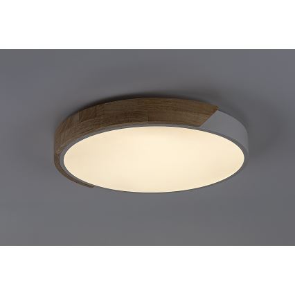 Rabalux - LED griestu lampa LED/40W/230V 3000/4000/6500K balta/ozols Ø 61 cm