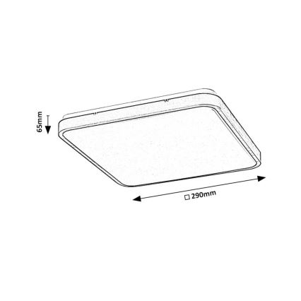 Rabalux - LED Vannas istabas griestu lampa LED/24W/230V 3000/4000/6000K IP44 29x29 cm balta