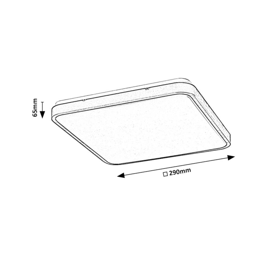 Rabalux - LED Vannas istabas griestu lampa LED/24W/230V 3000/4000/6000K IP44 29x29 cm balta