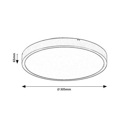 Rabalux - LED Vannas istabas griestu lampa LED/18W/230V 3000/4000/6000K IP44 d. 30,5 cm balta