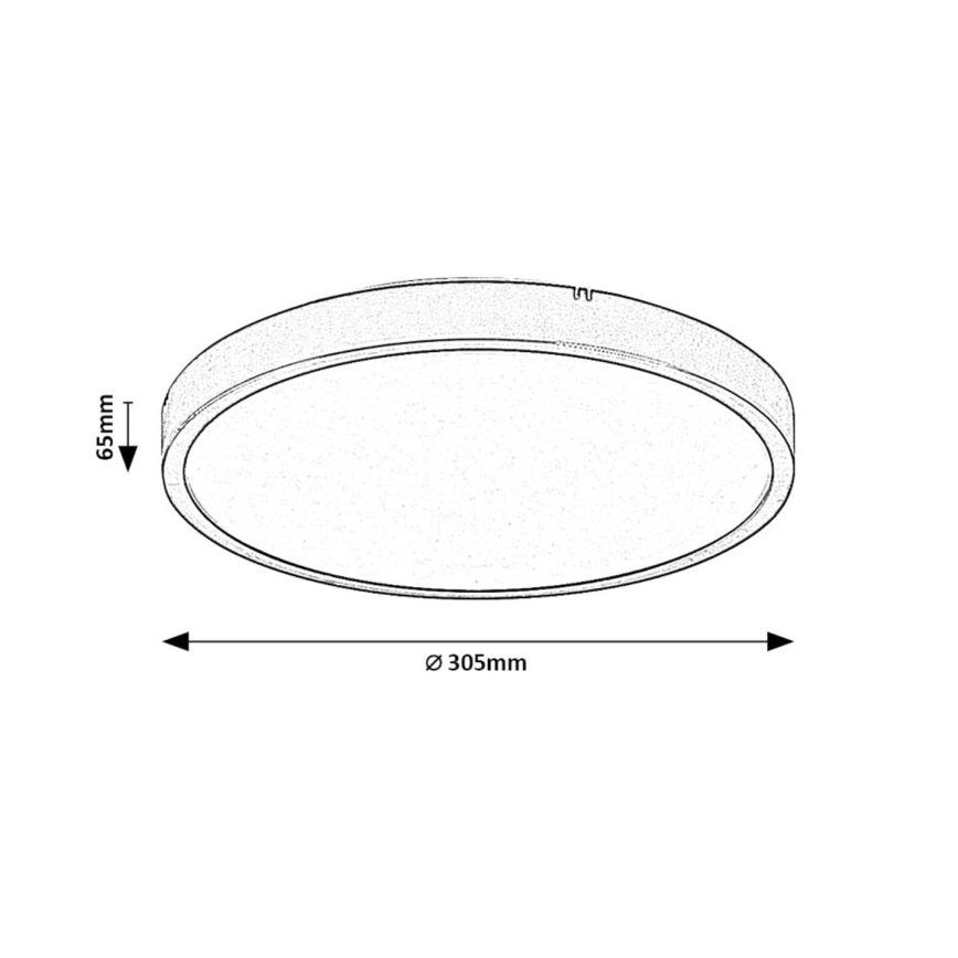 Rabalux - LED Vannas istabas griestu lampa LED/18W/230V 3000/4000/6000K IP44 d. 30,5 cm balta