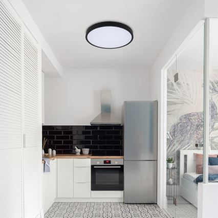 Rabalux - LED RGB Aptumšojama vannas istabas griestu lampa LED/36W/230V 3000-6000K Wi-Fi Tuya IP44 d. 42 cm melna + tālvadības pults