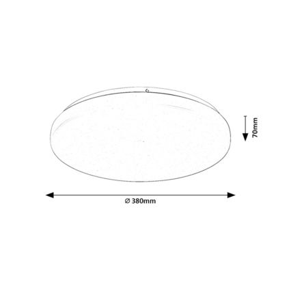 Rabalux - Dimējama LED griestu lampa LED/34W/230V 3000-6500K Ø 38 cm + tālvadības pults