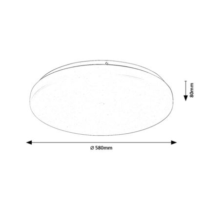 Rabalux - LED regulējams griestu gaismeklis LED/60W/230V 3000-6500K Ø 58 cm + tālvadības pults