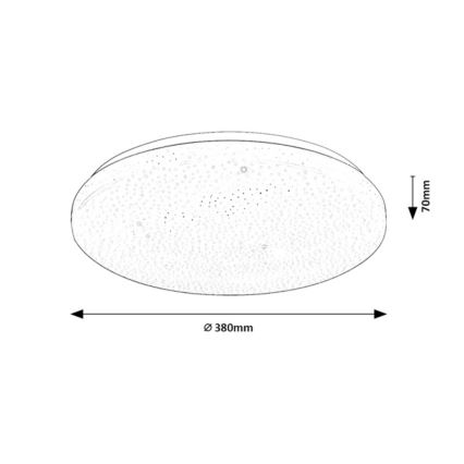 Rabalux - LED griestu lampa ar regulējamu spilgtumu LED/34W/230V 3000-6500K Ø38 cm + tālvadība