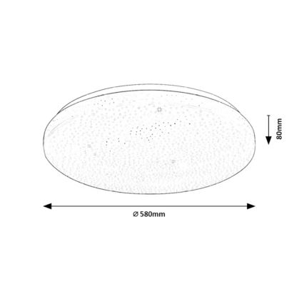 Rabalux - Dimējama LED griestu lampa LED/60W/230V 3000-6500K Ø 58 cm + tālvadības pults