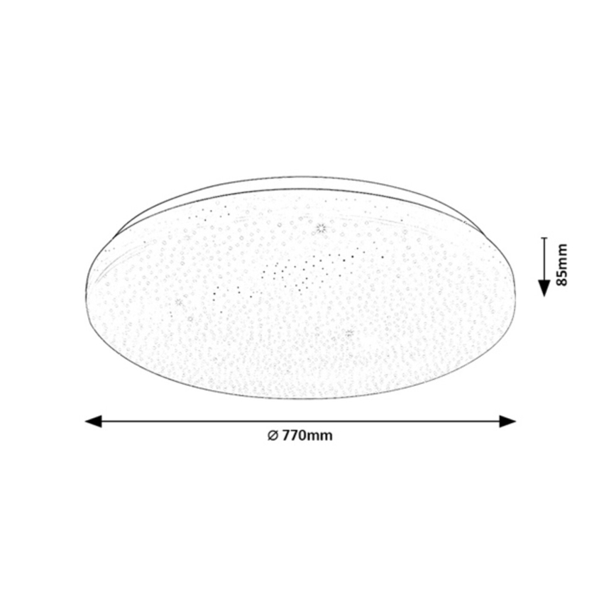 Rabalux - regulējams LED griestu gaismeklis LED/80W/230V 3000-6500K diam. 77 cm + tālvadība