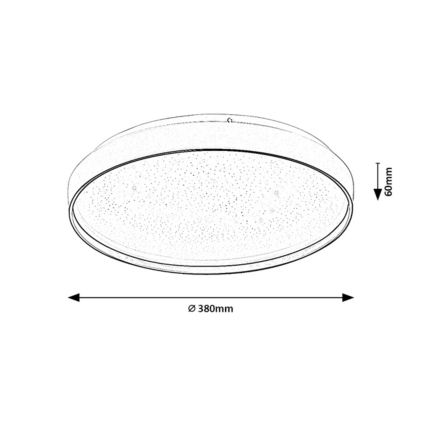 Rabalux - LED regulējama griestu lampa LED/34W/230V 3000-6500K pr. 38 cm + tālvadības pults