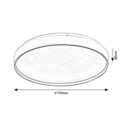 Rabalux - LED dimējams griestu gaismeklis LED/80W/230V 3000–6500K Ø77 cm + tālvadība
