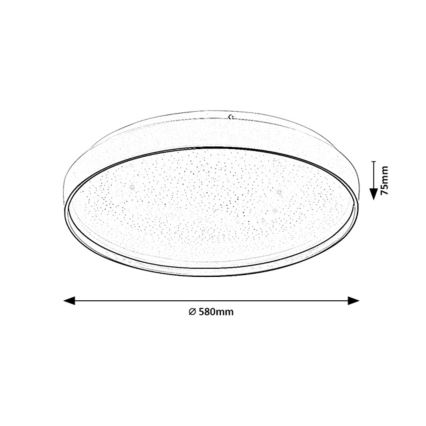 Rabalux - LED dimmējama griestu lampa LED/60W/230V 3000-6500K Ø 58 cm + tālvadības pults