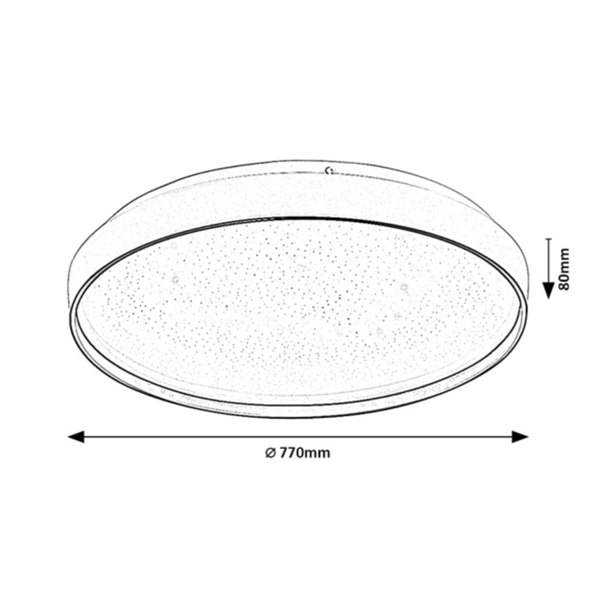 Rabalux - LED dimmējama griestu lampa LED/80W/230V 3000–6500K Ø 77 cm ar tālvadības pulti