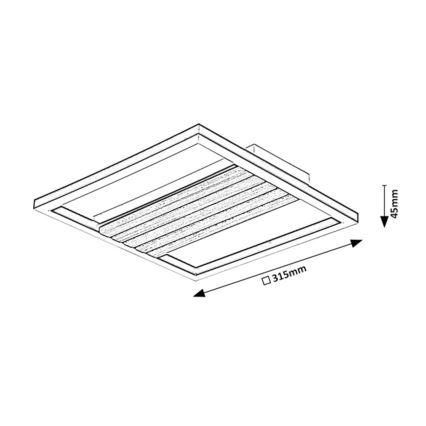 Rabalux - LED griestu gaismeklis LED/26W/230V 3000/4500/6000K
