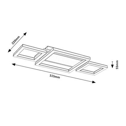Rabalux - LED griestu gaismeklis LED/24W/230V 51,5x22 cm