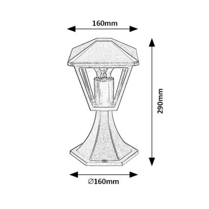 Rabalux - Āra lampa 1xE27/40W/230V IP44