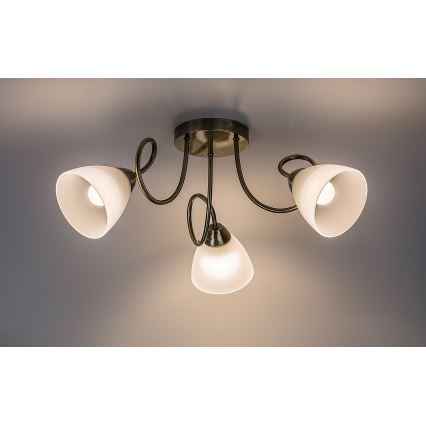 Rabalux - Virsmas montēta griestu lampa 3xE27/60W/230V
