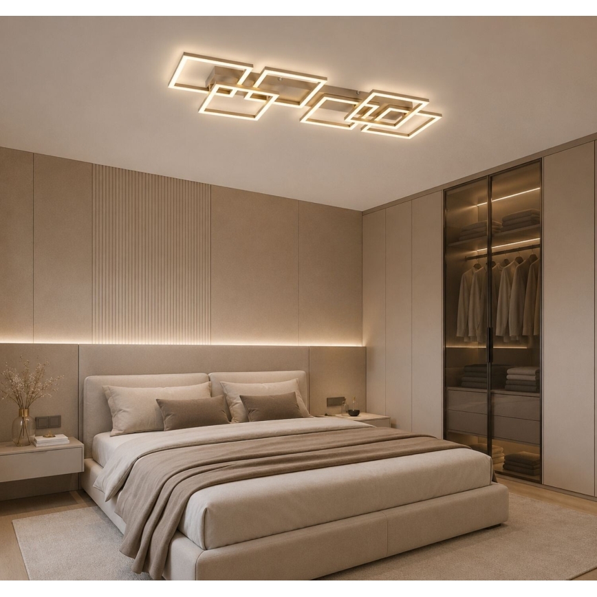 Rabalux - LED griestu lampa ar regulējamu spilgtumu LED/40W/230V 3000-6500K 33x100 cm zelta + tālvadības pults