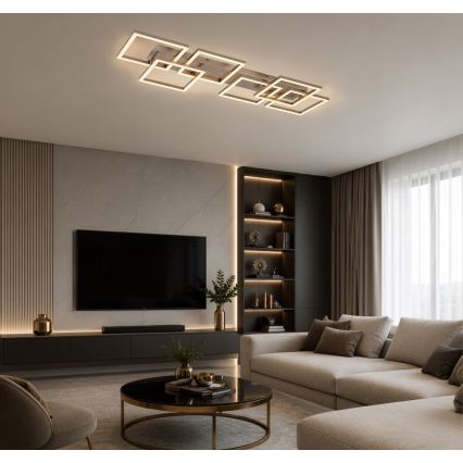 Rabalux - LED griestu lampa ar regulējamu spilgtumu LED/40W/230V 3000-6500K 33x100 cm zelta + tālvadības pults