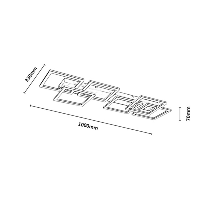 Rabalux - LED griestu gaismeklis ar regulējamu spilgtumu LED/40W/230V 3000-6500K 33x100 cm bēžs + ar tālvadības pulti