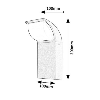 Rabalux - LED Āra sienas lampa LED/9W/230V IP65