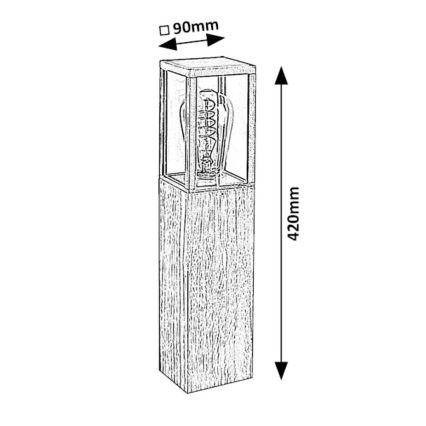 Rabalux - Āra lampa 1xE27/60W/230V IP44