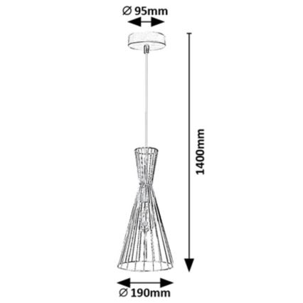 Rabalux - Lustra ar stieni 1xE27/60W/230V