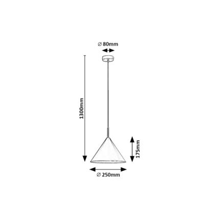 Rabalux - Lustra ar auklu 1xE27/40W/230V, melna