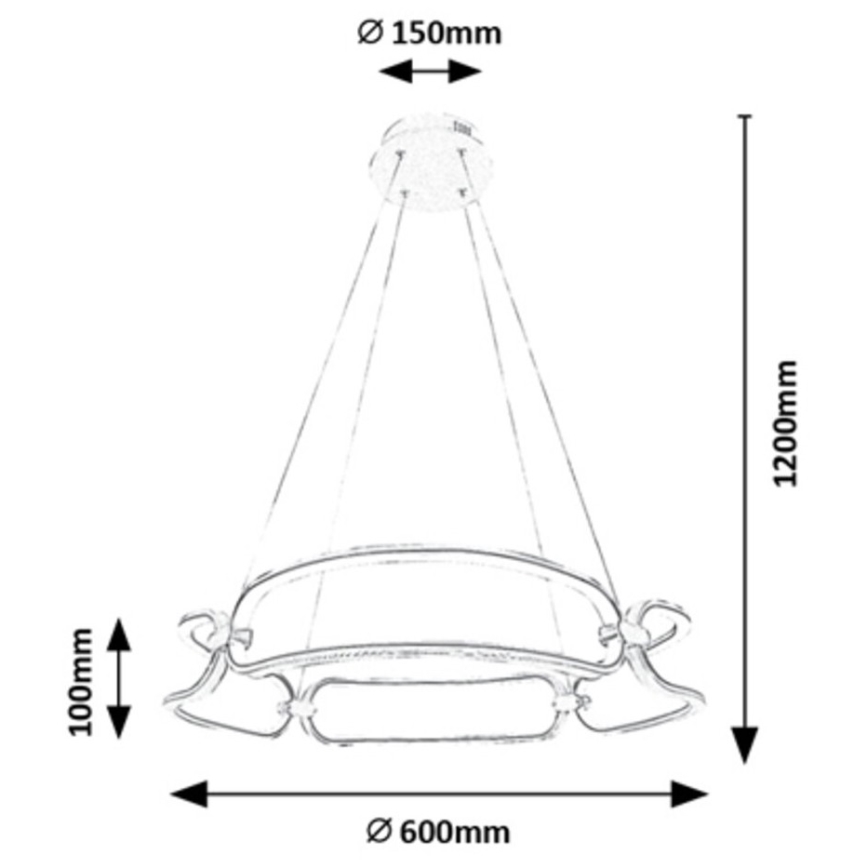 Rabalux - LED Lustra ar auklu LED/67W/230V 4000K