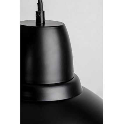 Rabalux - Lustra ar auklu 1xE27/60W/230V, melna