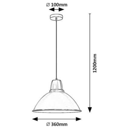 Rabalux - Lustra ar auklu 1xE27/60W/230V, balta