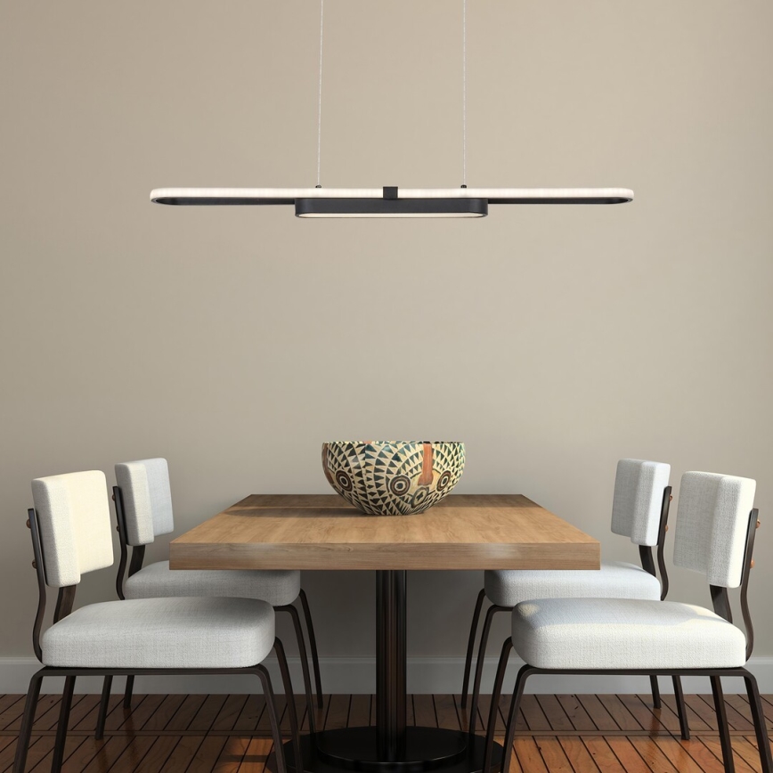 Rabalux - LED Lustra ar auklu LED/48W/230V 4000K melna