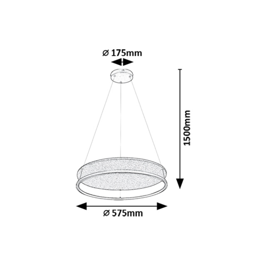 Rabalux - LED Lustra ar auklu LED/40W/230V 3000/4000K