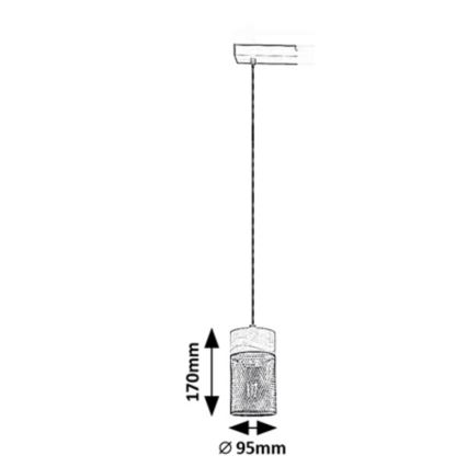 Rabalux - Lustra ar auklu 1xE27/25W/230V, dižskābardis