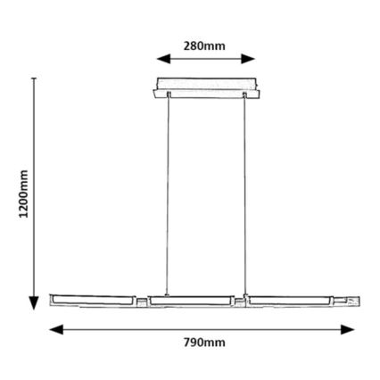 Rabalux - LED Lustra ar auklu LED/30W/230V 3000K