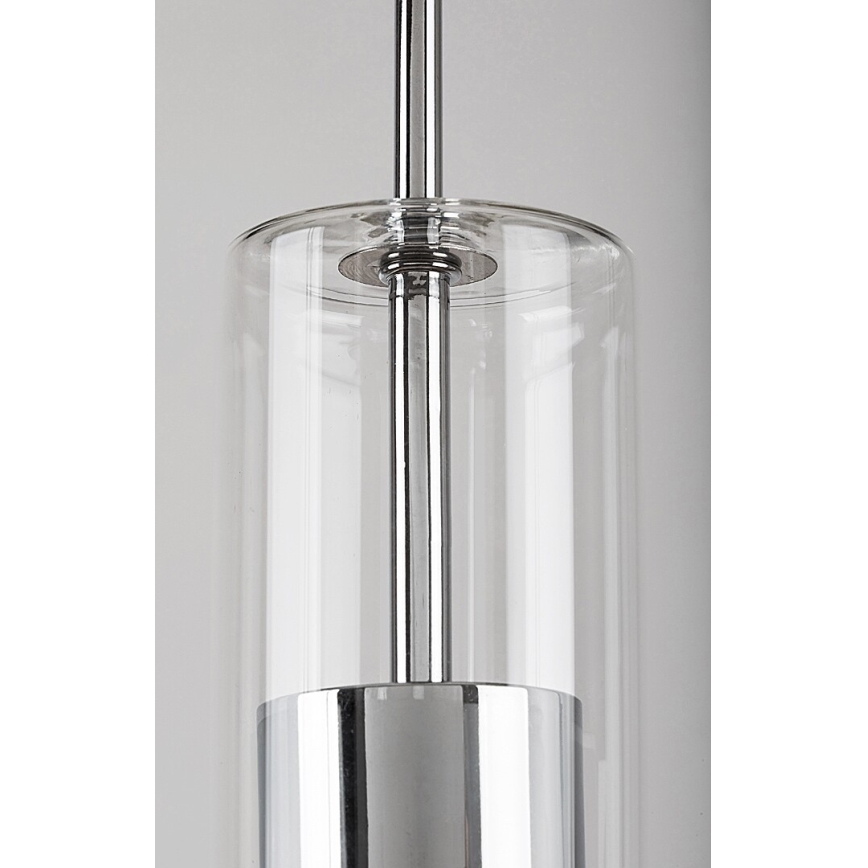 Rabalux - Lustra ar auklu 1xGU10/50W/230V caurspīdīga/spīdīgi hromēts