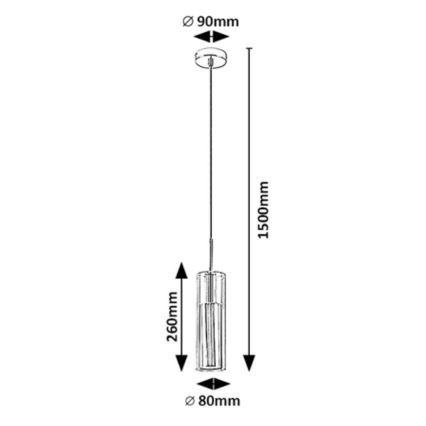 Rabalux - Lustra ar auklu 1xGU10/50W/230V caurspīdīga/hroms