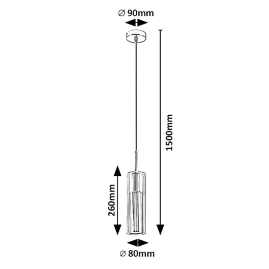 Rabalux - Lustra ar auklu 1xGU10/50W/230V caurspīdīga/melna