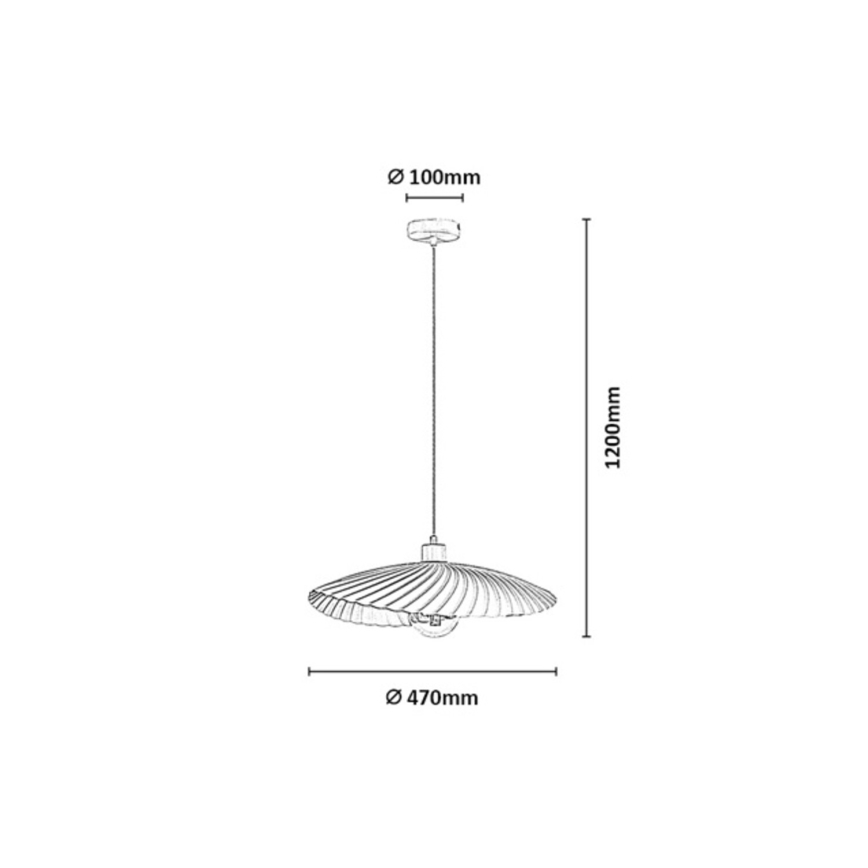 Rabalux - Pakaramā lampa ar vadu 1xE27/40W/230V bēša