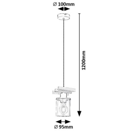 Rabalux - Lustra ar stieni 1xE27/25W/230V priede