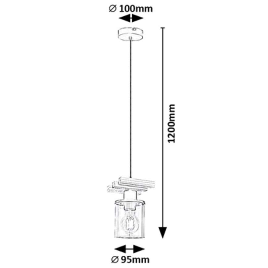 Rabalux - Lustra ar stieni 1xE27/25W/230V priede