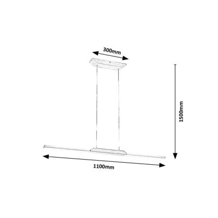 Rabalux - LED Lustra ar auklu LED/26W/230V 4000K dižskābardis