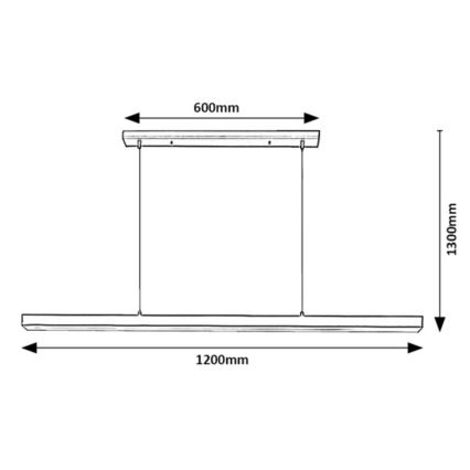 Rabalux - LED Lustra ar auklu LED/30W/230V 4000K melna