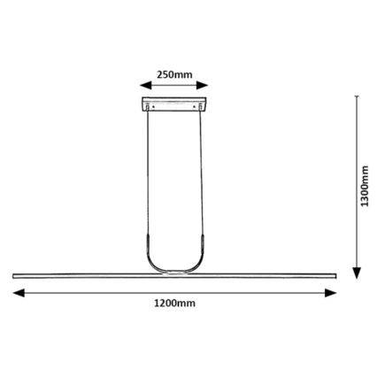 Rabalux - LED Lustra ar auklu LED/25W/230V 3000K hroms