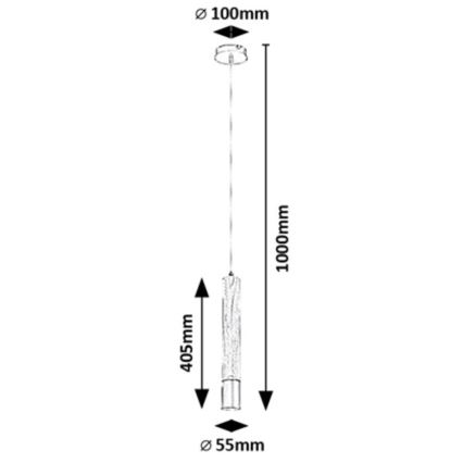 Rabalux - Lustra ar auklu 1xGU10/50W/230V, dižskābardis