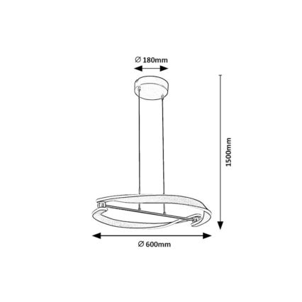 Rabalux - LED lustra uz troses LED/40W/230V 3000K