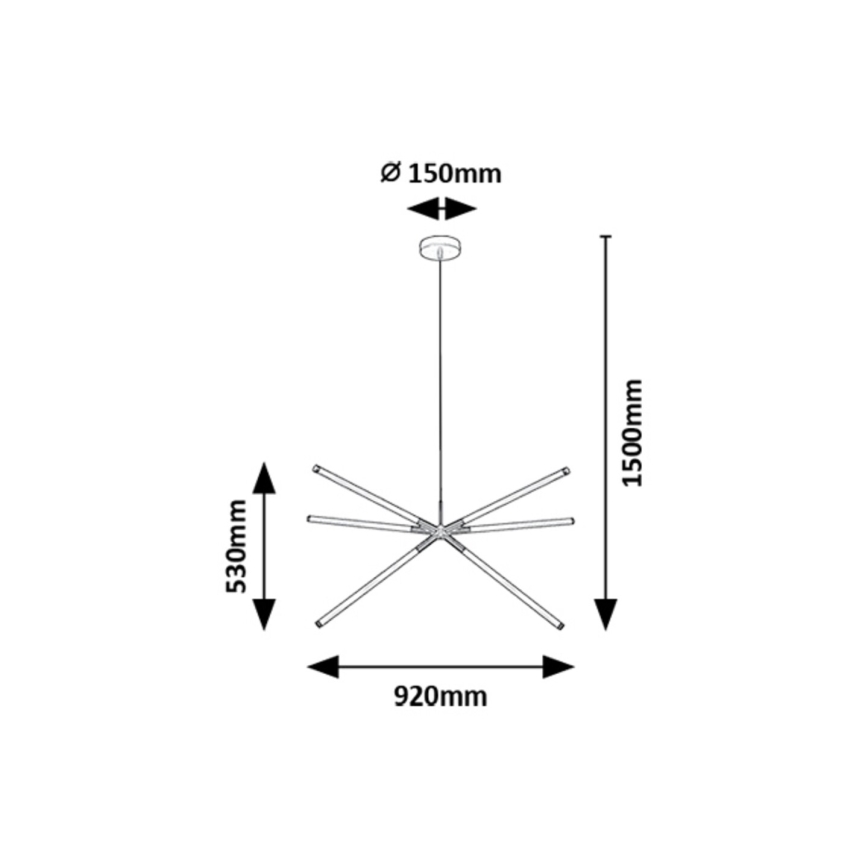 Rabalux - LED Lustra ar auklu LED/36W/230V 3000K